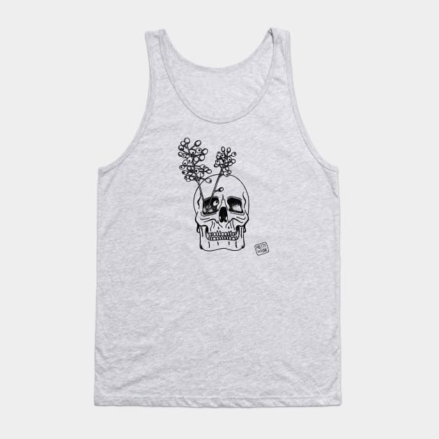 Inktober Poisonous Plants Skull Tank Top by prettyinpunk